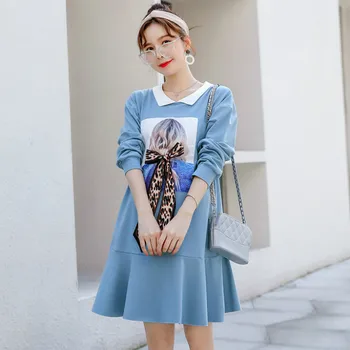 

Free shipping autumn and winter pregnant dress pregnancy clothes dress women dresses maternity casual dress plus size dress