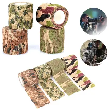 

Self-Adhesive 4.5m Camo Tape Adhesive Fabric Non-Woven Roll Rifle Tape Hunting Camouflage Camping Stretch Bandage
