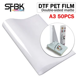 50PCS A3 double-sided matte PET film for all A3 DTF printers Epson L1800 R1390 XP-15000 Brother Canon Ricoh compatible printer