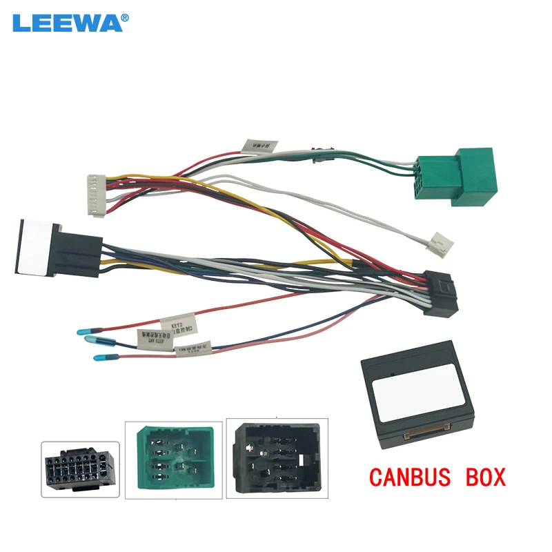 

LEEWA Car Audio 16PIN DVD Player Power Calbe Adapter USB Cablue With Canbus Box For Chevrolet Orlando 2018 Stereo Plug Wiring