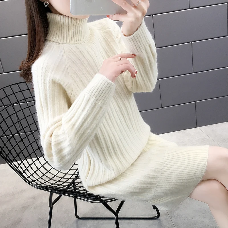 OHCLOTHING номер 153824, строке 2 предмета с принтом No. 7, средний] сделать Настоящее фото Новинка сплошной двумя отворотами, средней длины платье-пуловер 59