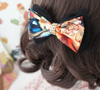 

Clearance Spring Fashion-Free Pop Style Man-made Diamond Bow Barrettes Hair Clip Headdress Floral Headdress F0509