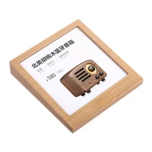 Новое поступление акриловый скошенный 100x100 мм деревянный ценник держатель для чего-либо цифровой электронный продукт как Цена билетов дисплей