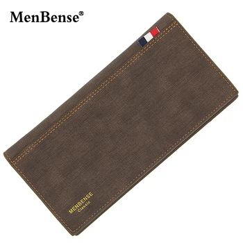 

MenBense Men's Wallet Frosted Retro Slim Long Soft PU Leather Wallet Multi Card Wallets Card Holder Purses Coin Purse