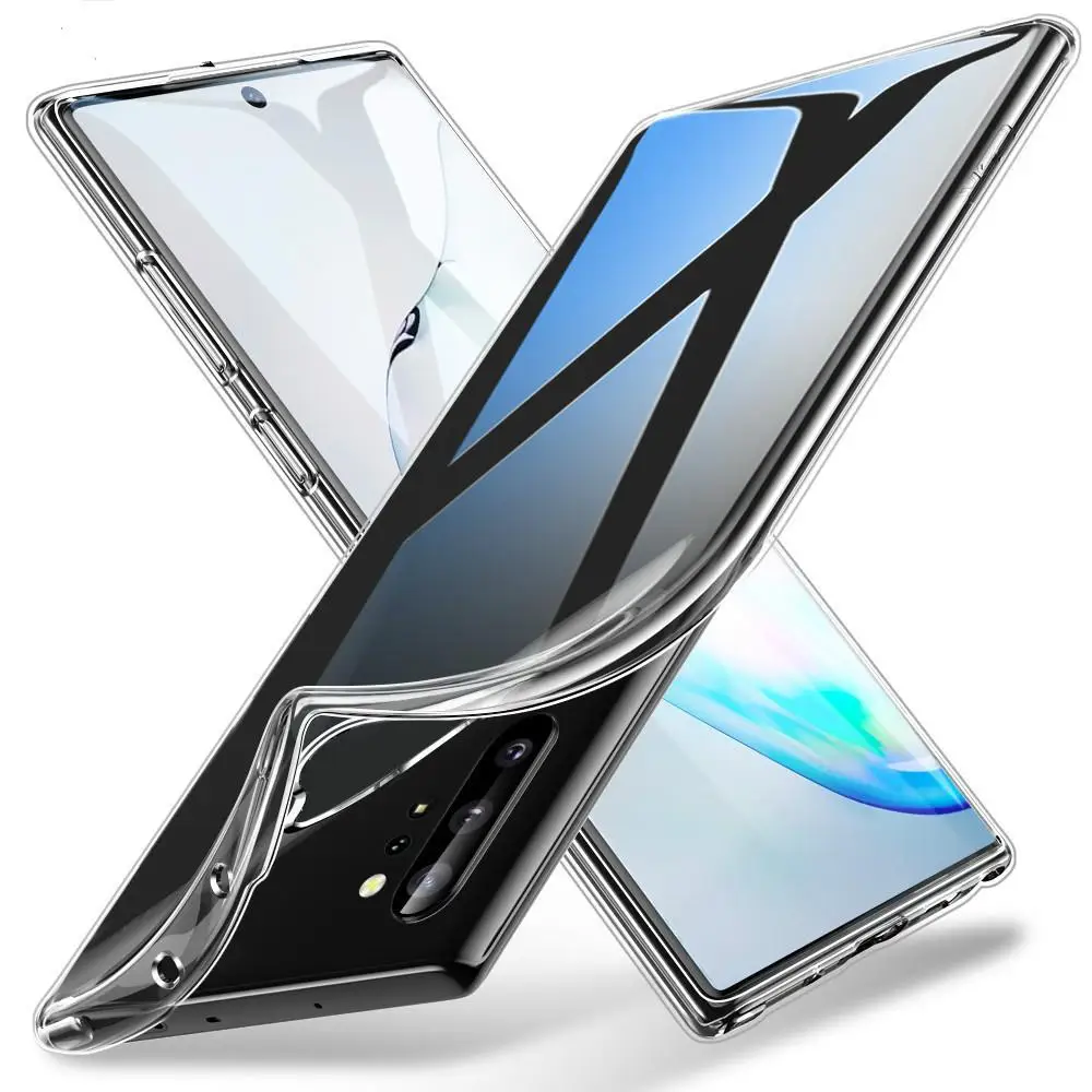 Прозрачный мягкий ТПУ чехол для samsung Galaxy Note 10 Pro A50S A30S A20S A10S S10 S9 S8 Plus A6 A8 2018