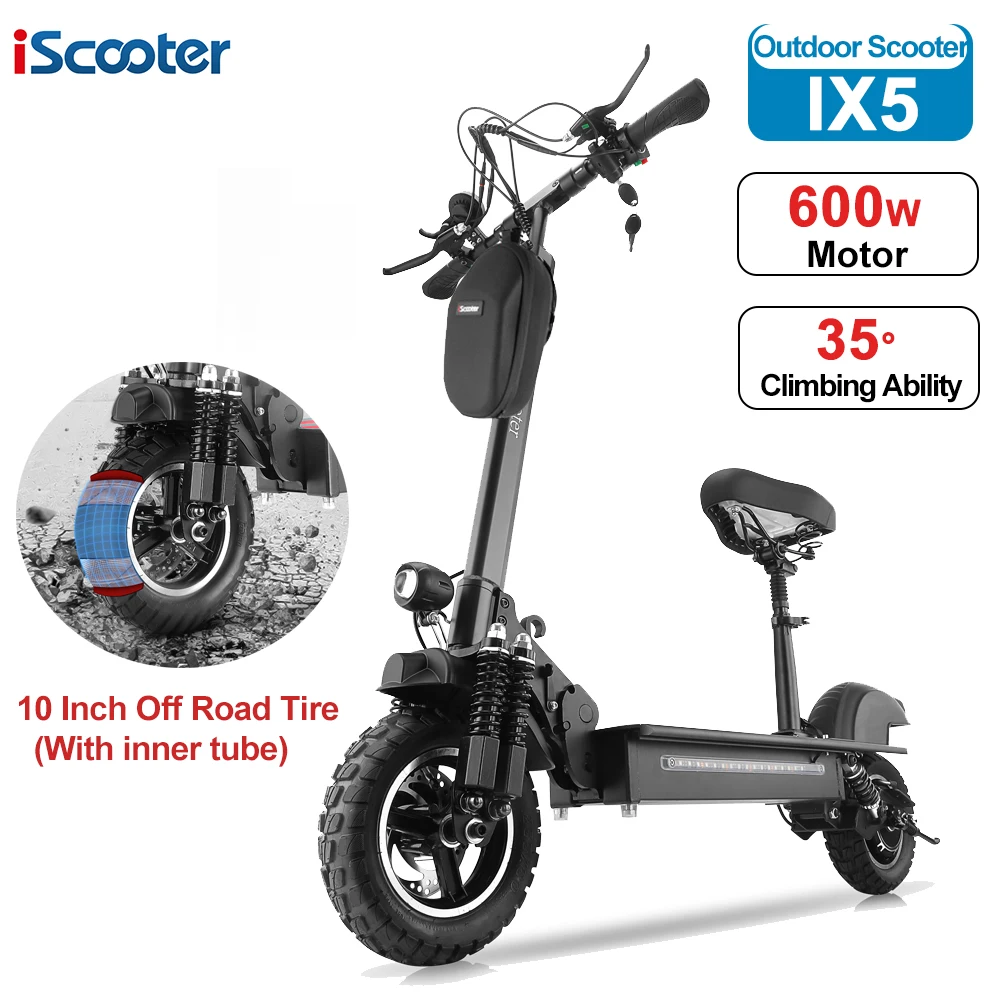 Складной электрический скутер Iscooter ix5 10 дюймов 45 км/ч 600 Вт 15 а/ч | Спорт и