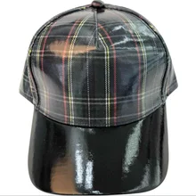Женская кепка Классическая британская клетчатая шотландская стильная с прозрачной ПУ трендовая бейсболка