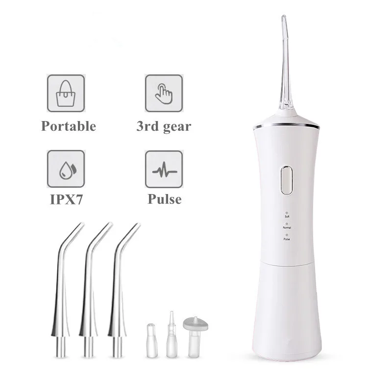 

New 3 Modes Cordless Oral Irrigator USB Rechargeable Water Flosser Portable Dental Water Jet Water Tank Waterproof Tooth Cleaner