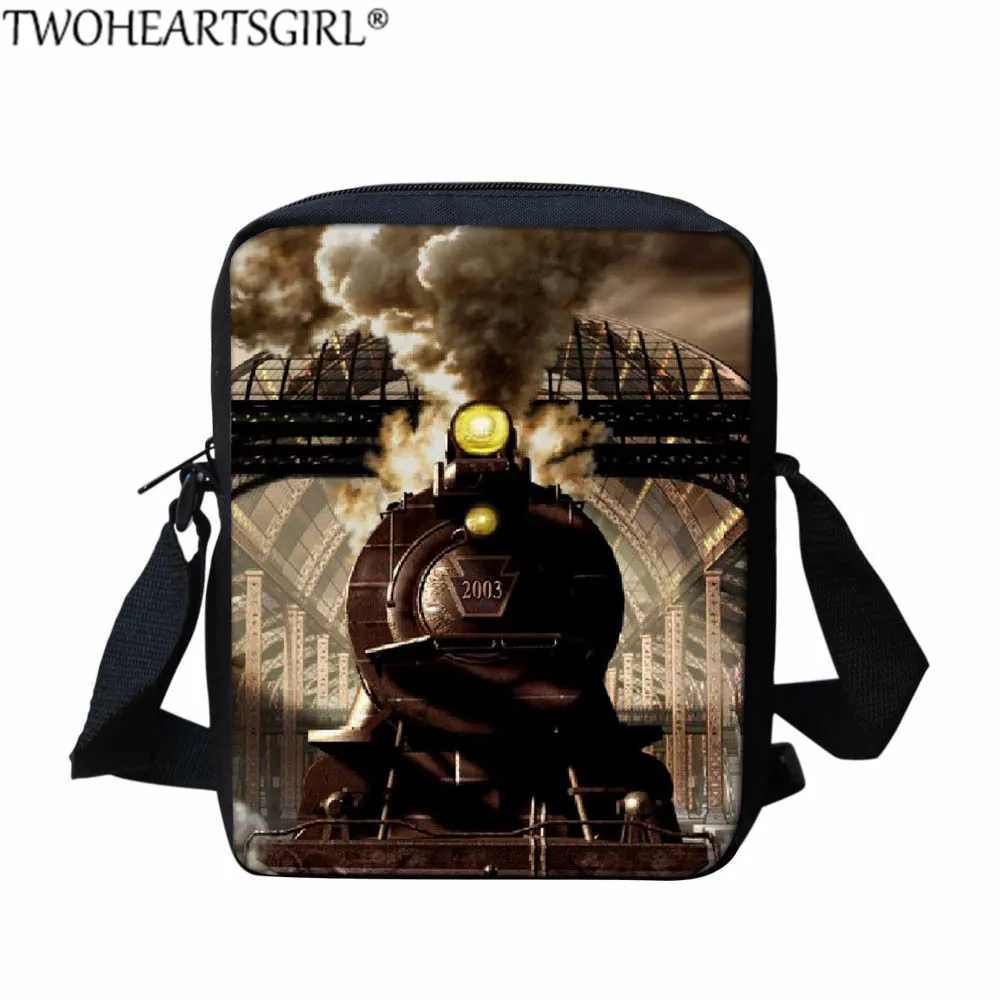 LH1280E Twoheartsgirl паровой поезд Печать школьный Набор для подростков мальчиков девочек Детский рюкзак женский мужской рюкзак для ноутбука детский портфель - Цвет: LH1280E
