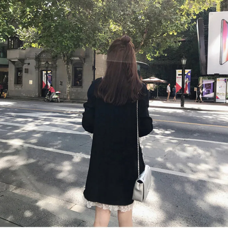 Платья для беременных; одежда для фотосессии; Одежда для беременных; корейское платье; осенняя одежда; костюм; легкая кружевная куртка с длинными рукавами; комплект-двойка