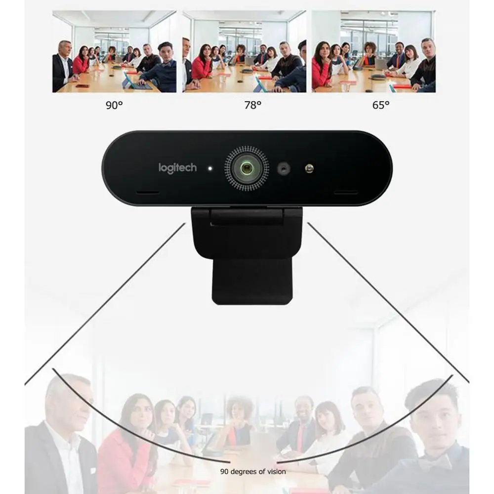 Logitech BRIO C1000e 4K HD веб-камера с микрофоном для видео-конференции потоковая запись камера для компьютера