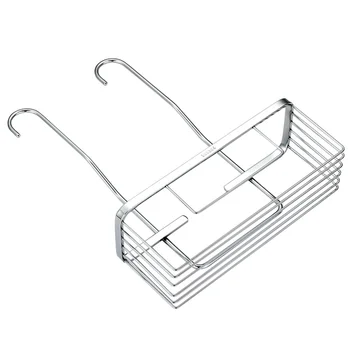 

1pc Stainless Steel Storage Rack Convenient Sturdy Shower Shelf Shower Organizer Hanging Shelves for Bathroom Toilet Kitchen