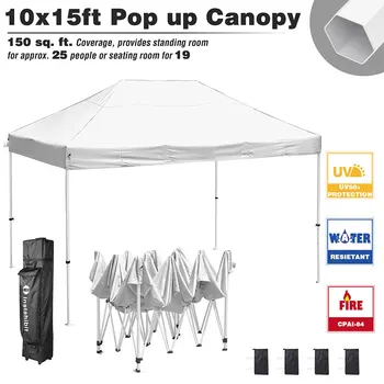 

Instahibit® 10x15 ft Pop Up Canopy Tent Commercial Instant Shelter Trade Fair
