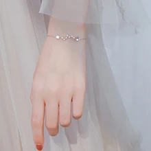 Серебряный с лунным камнем звезда сверкающие циркониевые браслеты 925 большой Диппер Звездный браслет для женщин девушка мода ювелирные изделия