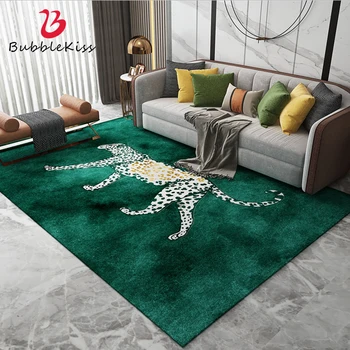 

Bubble Kiss Nordic Style Polyester Carpets For Living Room Green Animal Pattern Carpet Simple Bedside Floor Mat Coffee Table Rug
