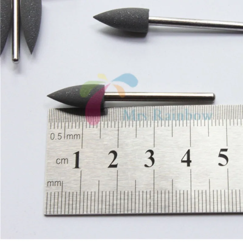 

100/Pcs Dental Diamond Polishing Burs Silicone Rubber Polishers Bur Shank Dentist Lab Accessiores 2.35mm Black