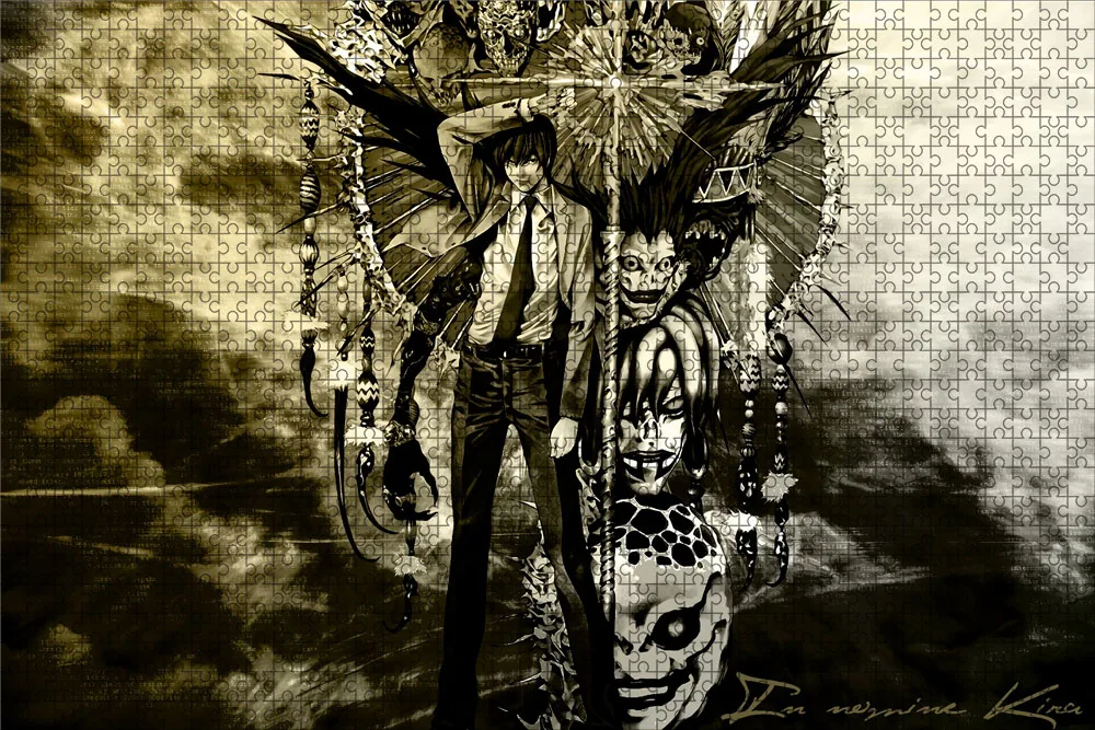 500 Piece Japanese Anime Death Note Puzzles Wooden Yagami Light Puzzles For Adults Children Educational Toys Gifts