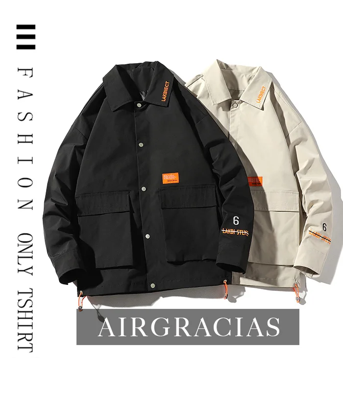 AIRGRACIAS 2019 Новая Осенняя куртка Мужская модная верхняя одежда мужская s куртки трендовая Повседневная Верхняя одежда большого размера