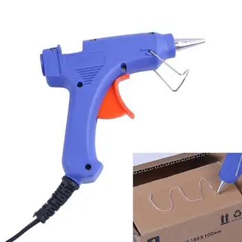 

20W Mini Hot Melt Glue Gun Durable ABS Blue Industrial High Temperature Heater with 10/32pcs Transparent Glue Sticks