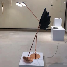 Дизайн освещения, индивидуальная модель лампы для комнаты, розовая Золотая сетка, красный Страус, хорошее качество, новейший дизайн, отель projec