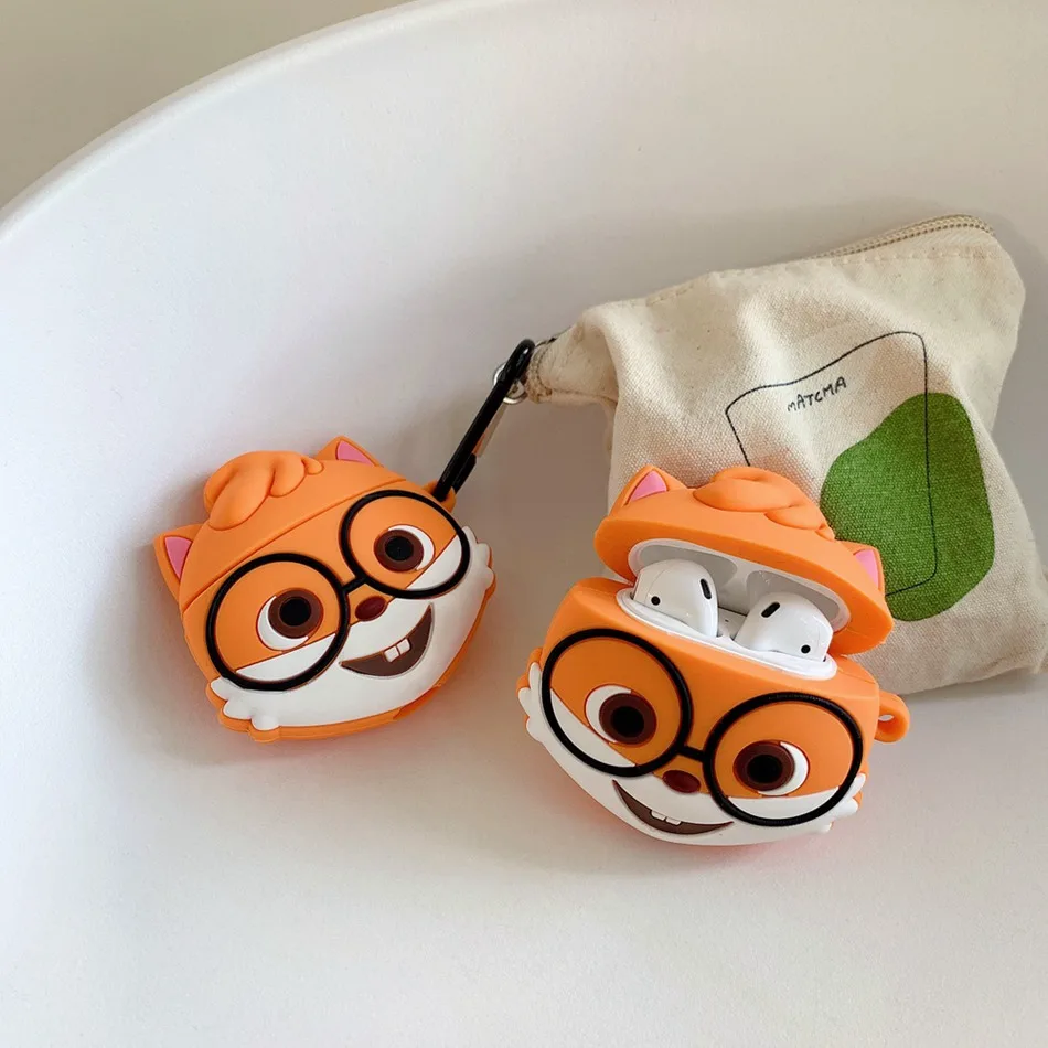 395 Чехол для наушников для Airpods, чехол с милой мультяшной розовой пантерой для Apple Air pods 2, аксессуары для наушников, наушники с кольцом - Цвет: 395