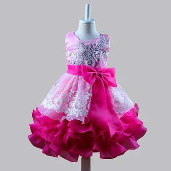 

baby Girls Princess Dress Lush Formal Prom Party Ball Gown Little Bridesmaid Wedding infant Kids Girls Dresses