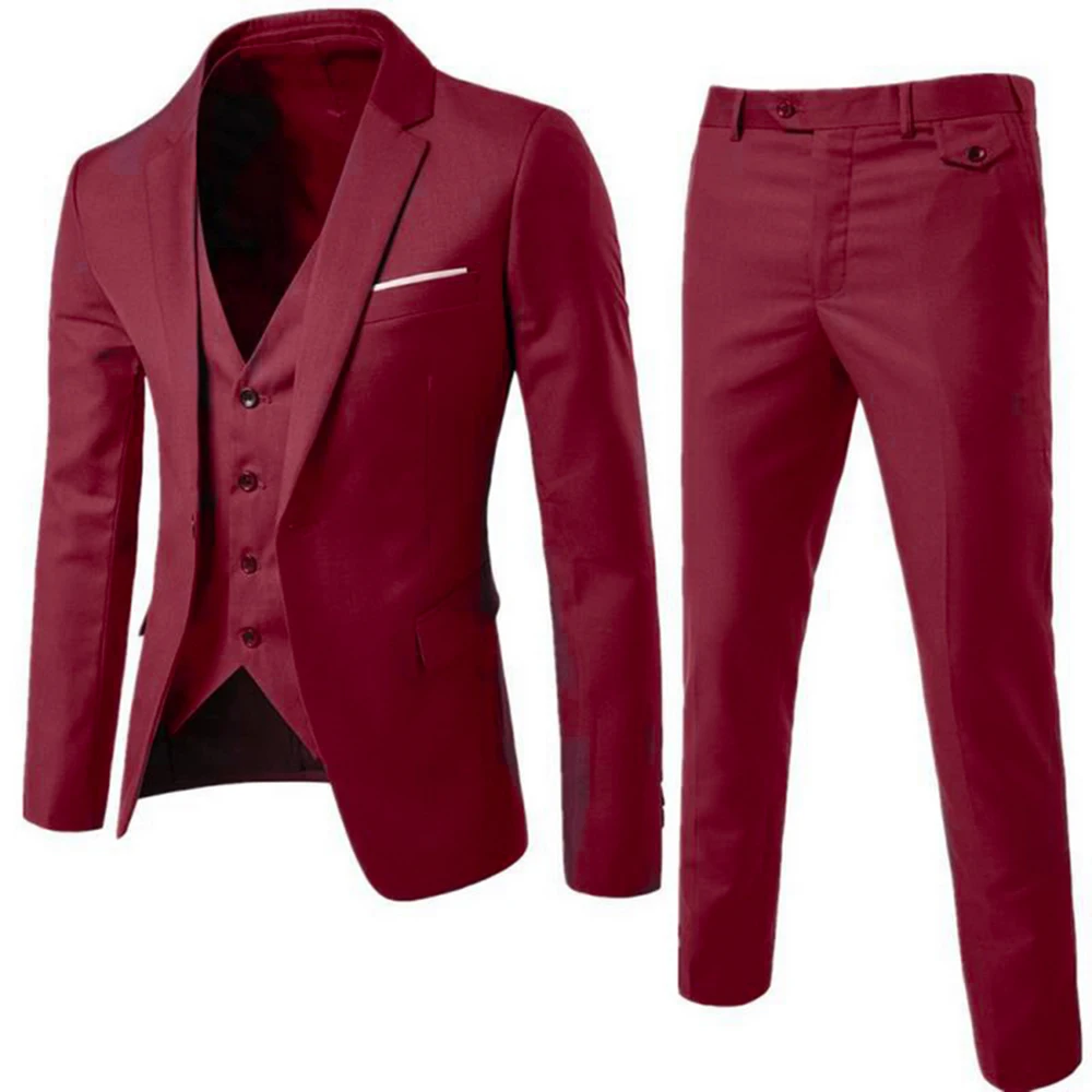 WENYUJH 2019 New 3 Piece Men's Fashion Slim Suits Men Business Casual Clothing Suit Men Blazers Jacket Trousers Vest Sets S-3XL WENYUJH 2019 New 3 Piece Men's Fashion Slim Suits Men Business Casual Clothing Suit Men Blazers Jacket Trousers Vest Sets S-3XL