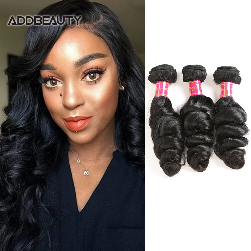 

Loose Wave Raw Virgin Human Hair Weave Bundles 3/4pcs Brazilian One Donor Hair Double Drawn Natural Color Human Hair Extensions