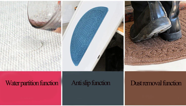 Retro Semicircle Carpet Anti-dust Removal Function Mat Living Room Carpet Bathroom Mat Bathroom Non-slip Tread Classical Style