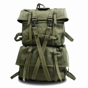

WW2 WWII US Army M1944 Field Combat Pack Bag Field Cargo Pack M-1944 Suspenders Field Equipment Military War Reenactments