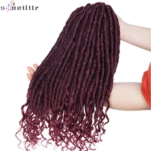 SNOILITE синтетические 16 дюймов богини искусственные локоны в стиле Crochet плетеные волосы 24 пряди/шт богемные Омбре плетение волос для женщин