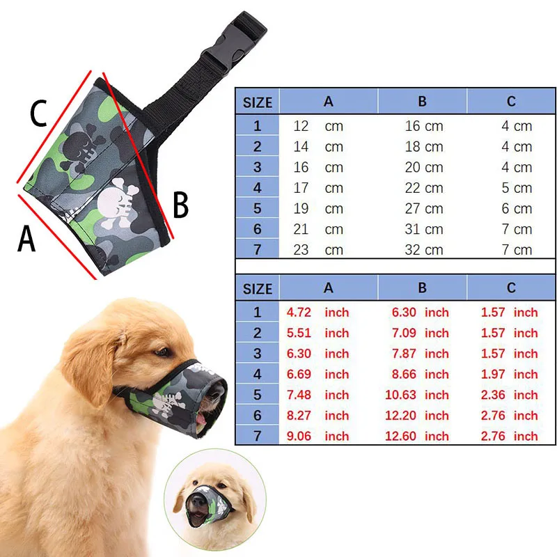 Soft Dog Muzzle Adjusting Straps Mask Anti-biting Anti Stop Chewing for Small Medium Large Dog