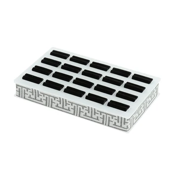 

20 Slot Ring Display Tray & 3 Packs Earring Storage Stand Rack