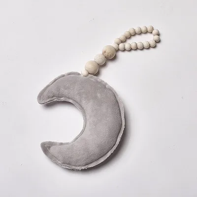 gray-moon 2 м ручная работа 30 шт. Макарон цветные шарики украшение с шариками детский тент комната деревянный вышитый бисером кулон декоративная настенная вешалка B1800 - Цвет: gray-moon