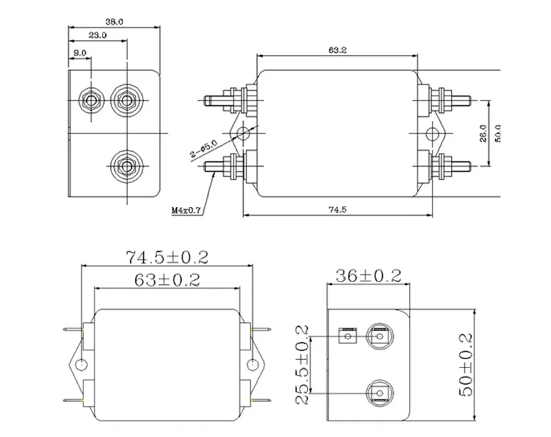 EMI сетевой фильтр CW4-20A/6A/10A/3A/30A-T Тип вставки 220 В