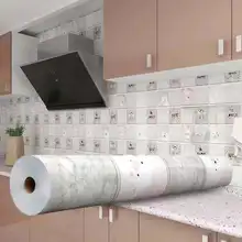 Modern Decorative Film PVC Self-Adhesive Wallpapers Kitchen Cartoon Bedroom Desktop Waterproof Paster Home Decorative Furnitures