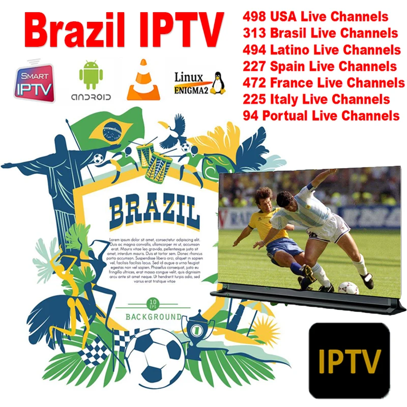 4k IP tv Brasil M3U подписка для smart tv enigma2 mag box IP tv Португалия Испания США IP tv Футбол, DEPORTE, CINE и т. Д. Бесплатный тест