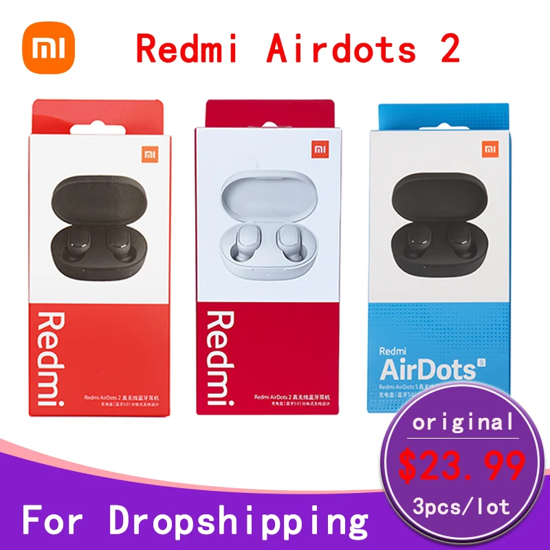 Беспроводные наушники Xiaomi Redmi Airdots 2 3/6 шт./партия TWS управление ии игровая