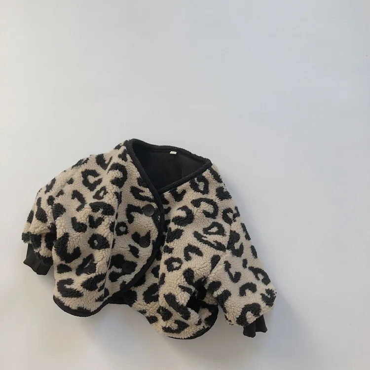 meninos meninas inverno clohtes leopardo impressão jaqueta