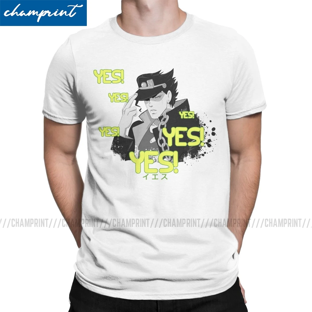 男性tシャツはいカジュアル純粋な綿のtシャツジョジョの奇妙な冒険アニメjjbaマンガtシャツoネック服印刷 T Shirts Aliexpress