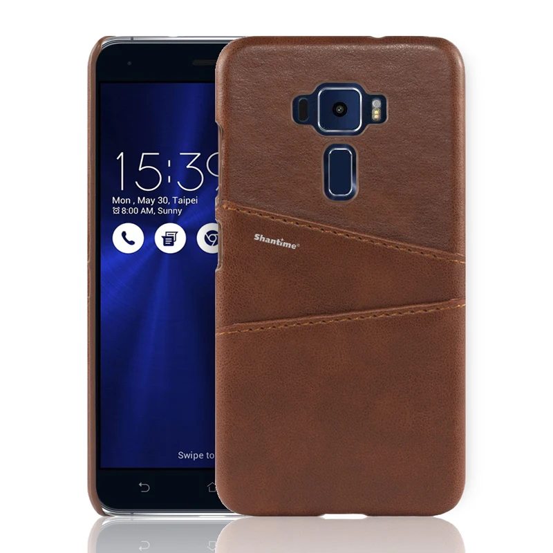 Для Asus Zenfone 3 ZE552KL ZE520KL кожаный чехол для Asus Zenfone 3 Max ZC553KL ZC551KL чехол для телефона Бизнес чехол - Цвет: BROWN
