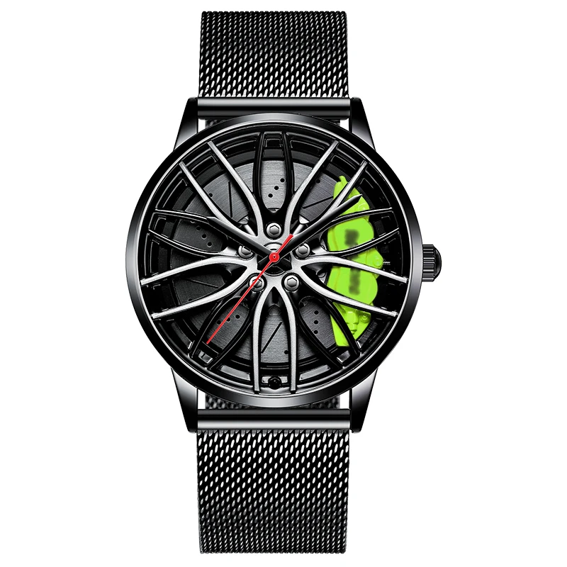 Men's Watches Waterproof Wheel Watch Car Rim Watch Quartz Men's Sports Watches For Men Clock Mens Spinning Watches 
