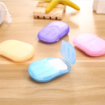 

10 Boxes Disposable Hand Washing Cleaning Paper Soap Flakes Mini Bath Slice Sheets Scented Foaming Paper Soap