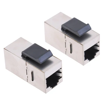 

1pc RJ45 Keystone Cat6 Shielded Modular Coupler FTP Zinc Alloy Module Jack Connector Ethernet LAN Network Cable Extender Adapter