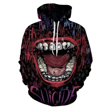 

Suicide Squad Joker 3D Printing Hoodies Sweatshirts Men Casual Tracksuits Printed Pullover Hooded Coat Funny Oversize Hoody