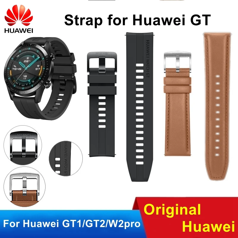 Huawei GT3 46Mm 22Mm Gelang Jam Karet Asli Jam Tangan Huawei 3 Tali Kulit  Pro untuk Jam Tangan Huawei GT 2/2pro Gelang Tali Wacth|Pintar Aksesoris| -  AliExpress