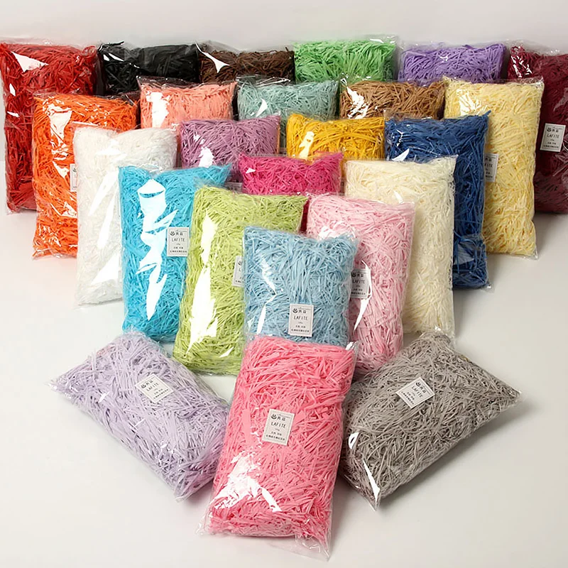 100g Per Bag DIY Paper Raffia Shredded Confetti Gift Box Filling Material Christmas Wedding Marriage Home Decoration | Дом и сад