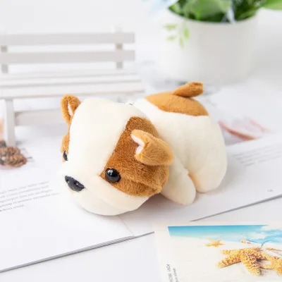 

2Colors - NEW DOG Plush Stuffed TOY Animal DOLL , 12CM Dog Figure Keychain