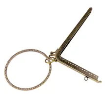 

Metal Purse Frame Clutch Handle Bag L Shape Kiss Clasp Lock Handmade