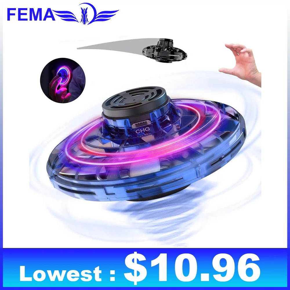 Mini Drone UFO Sensor Flying Gyro Kids Lighting Fly Ball Smart Pocket Induction Hand Controlled Aircraft Toys
